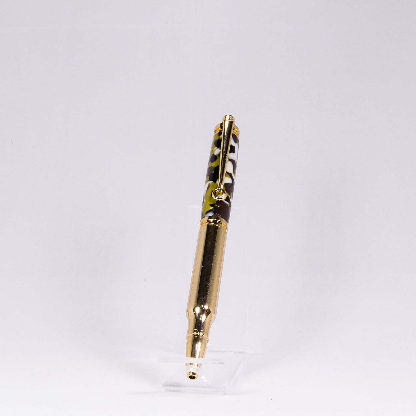30 Caliber Bullet Cartridge Gold Click Pen