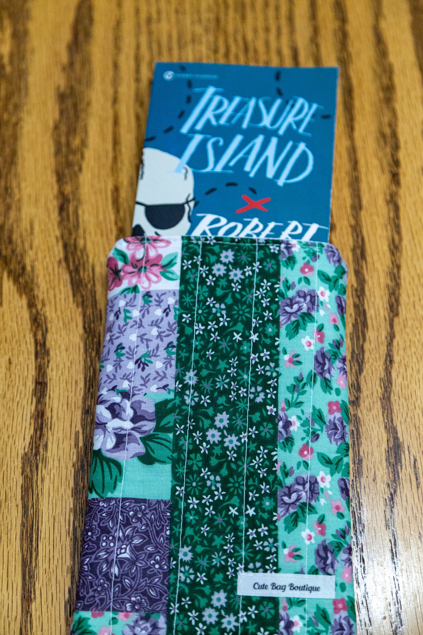 Purple and Green Quilted Small Book Sleeve *Limited Edition*