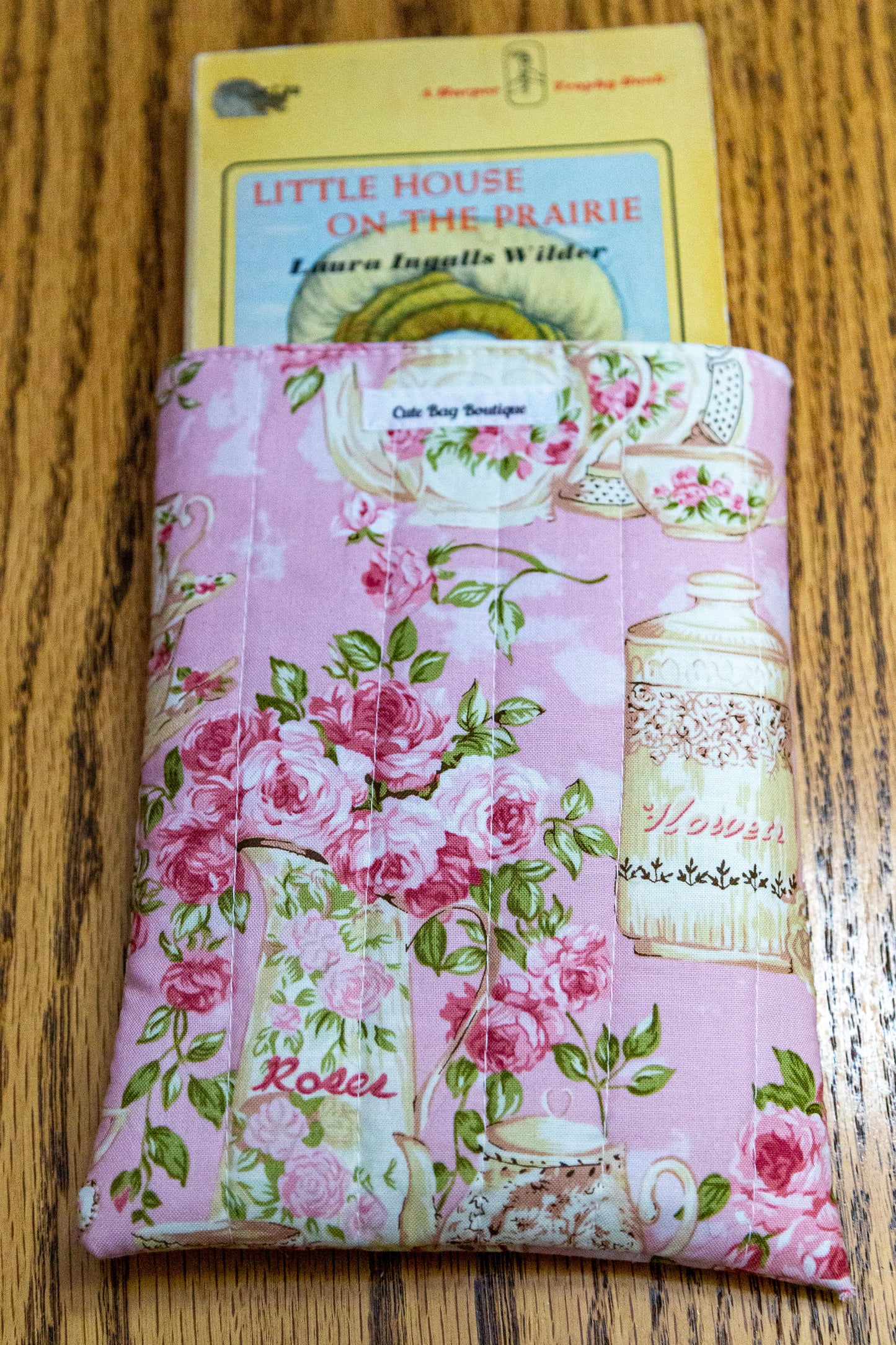 Rose Garden Tea For Two Pink Quilted Kindle Sleeve