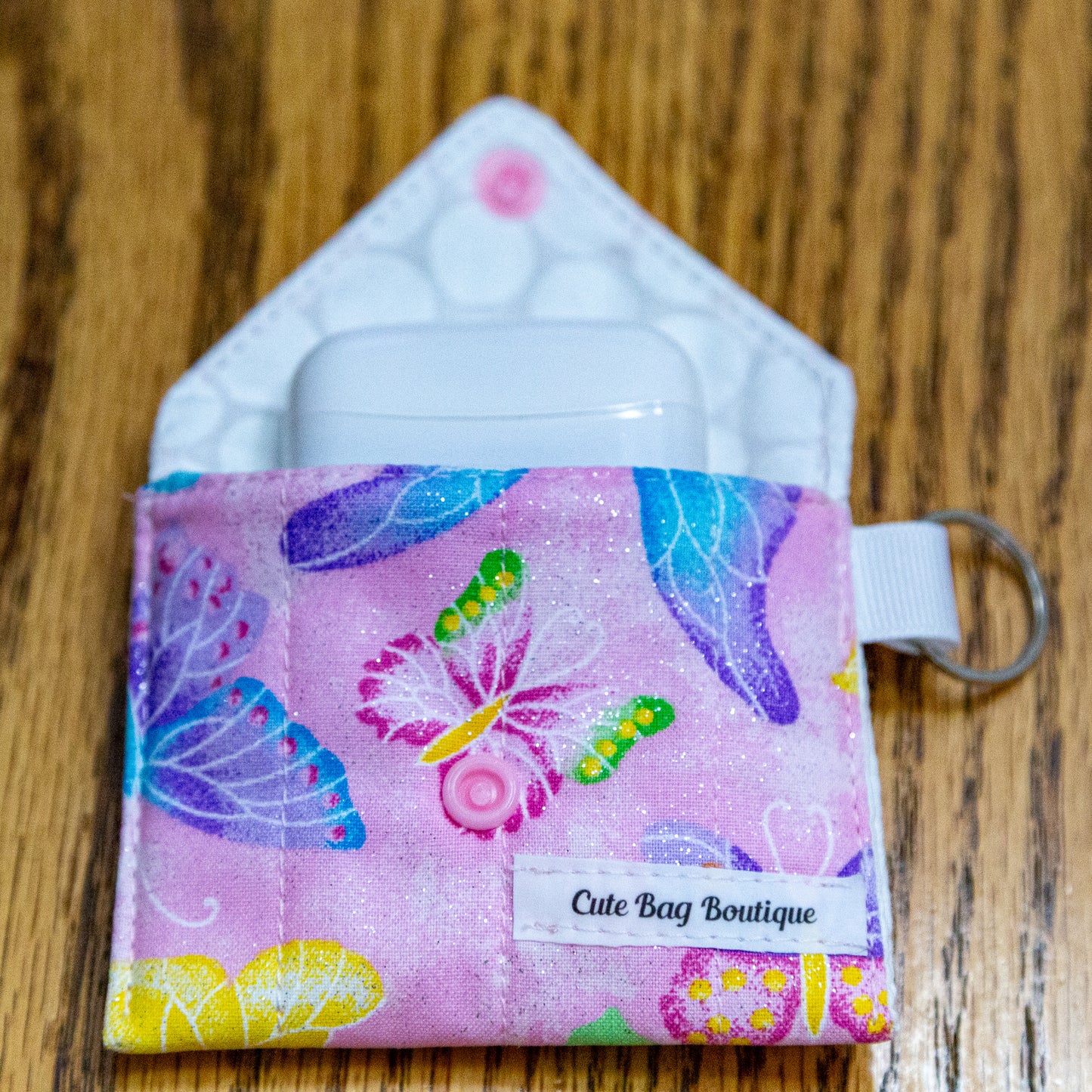 Bright Butterflies Quilted Earbud Case