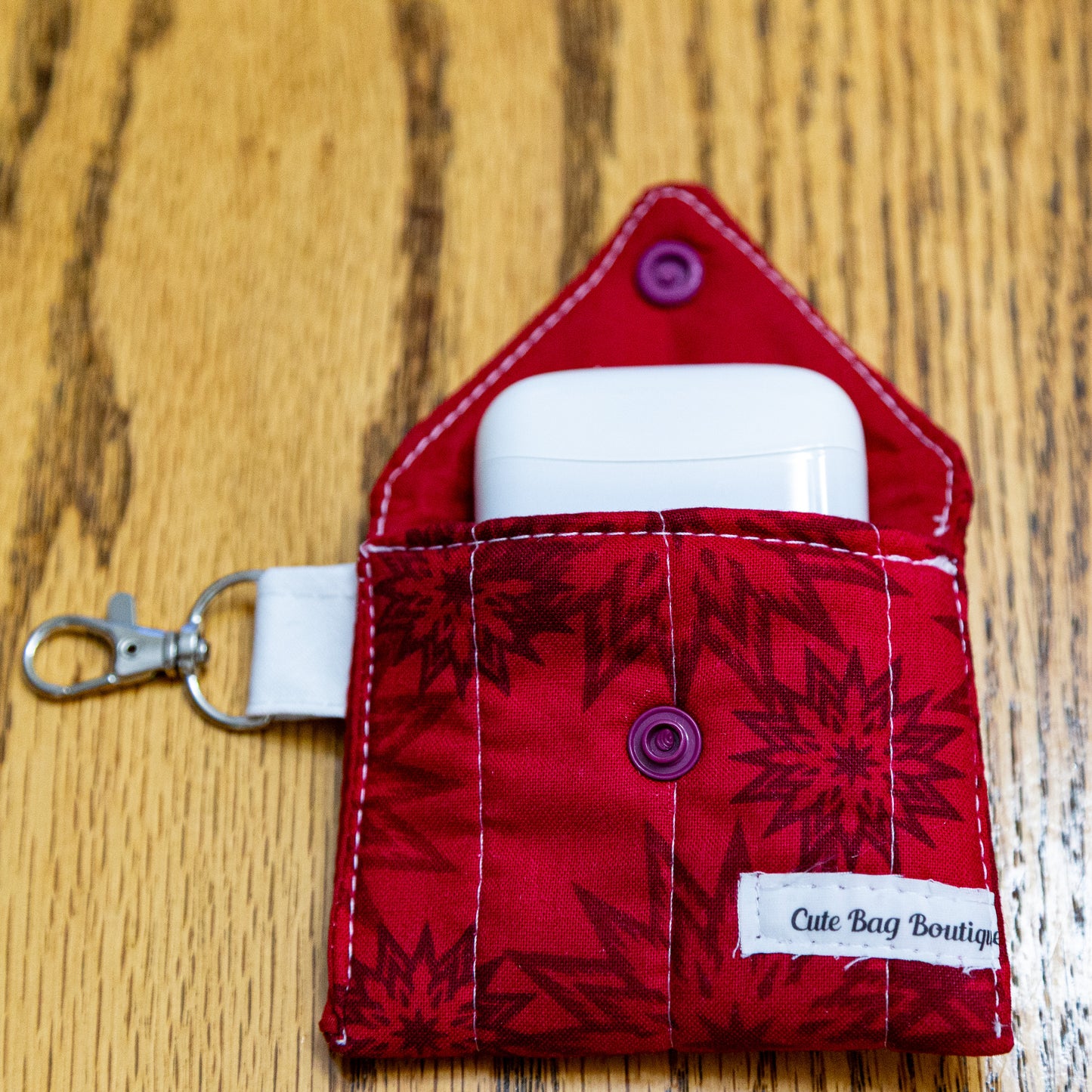 Red Fireworks Quilted Earbud Case *Limited Edition*