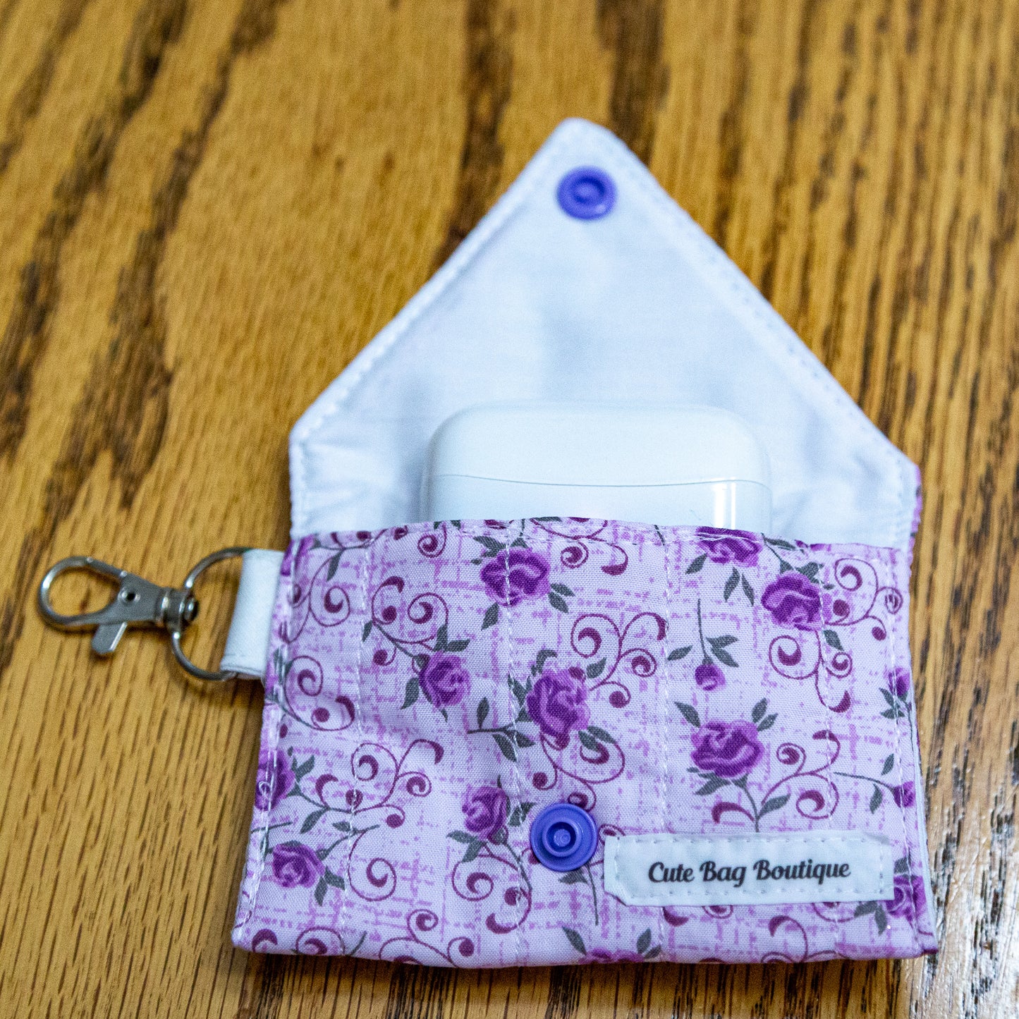 Purple Roses Quilted Earbud Pro Case *Limited Edition*