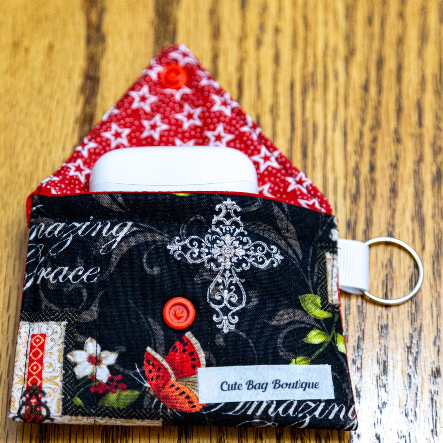 Amazing Grace Quilted Earbud Case