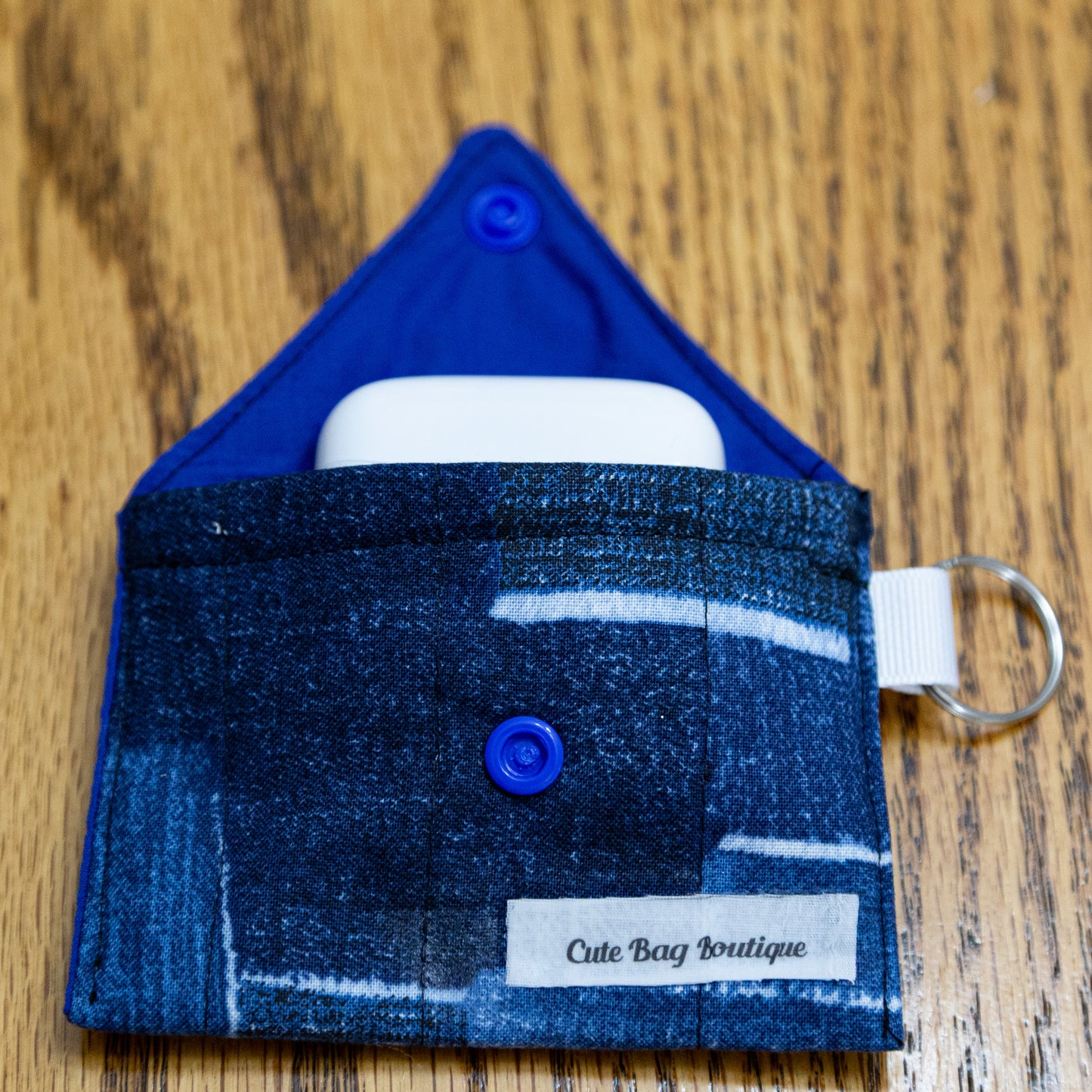 Denim Patches Quilted Earbud Pro Case