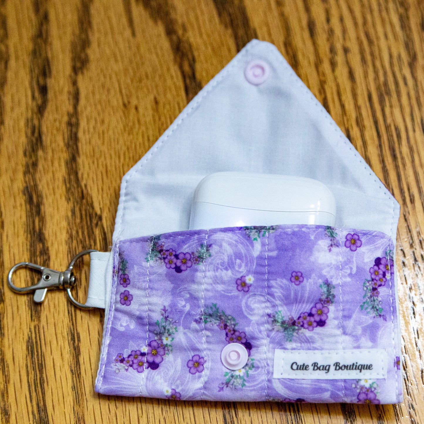 Purple Flowers Quilted Earbud Pro Case *Limited Edition*