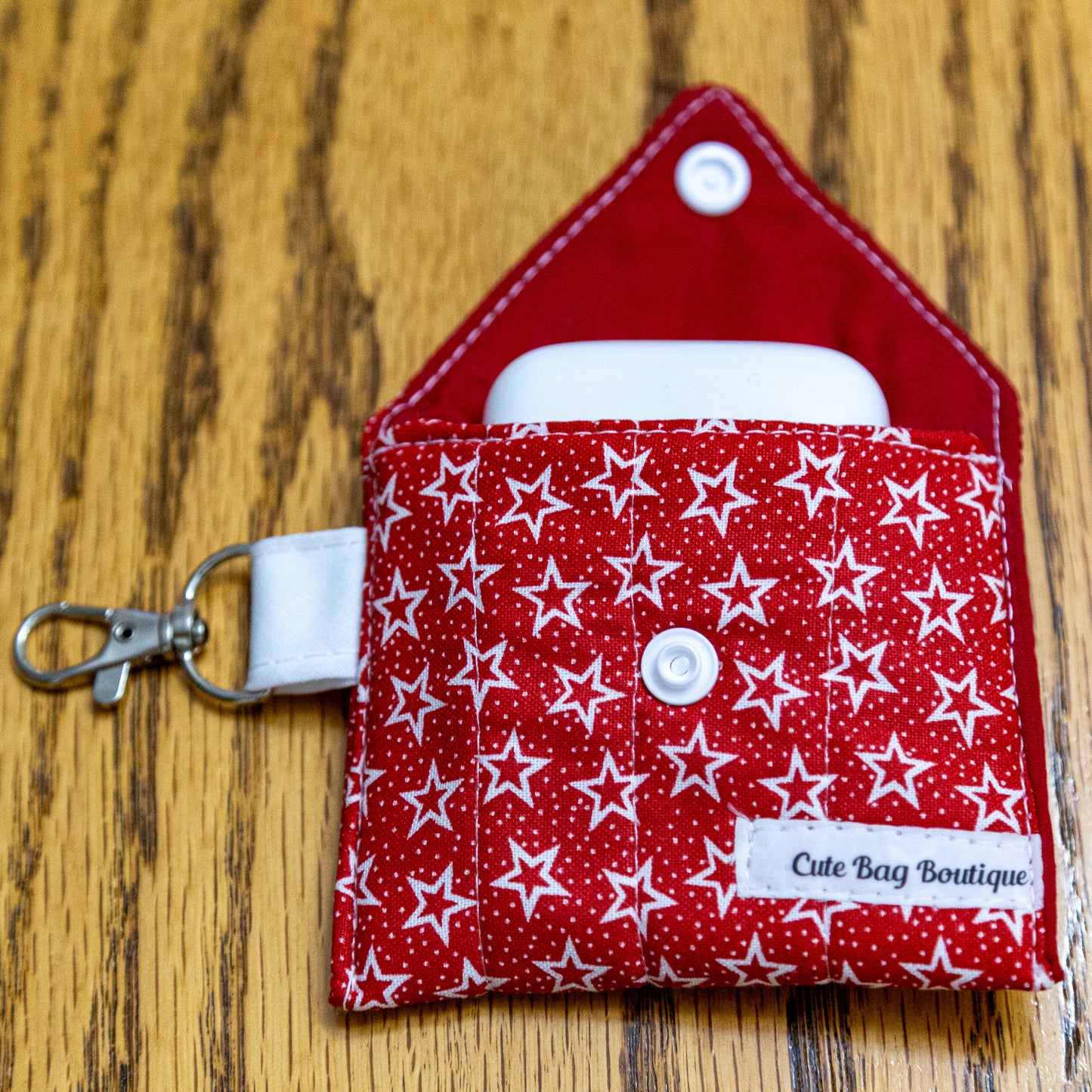 Red Stars Quilted Earbud Case *Limited Edition*