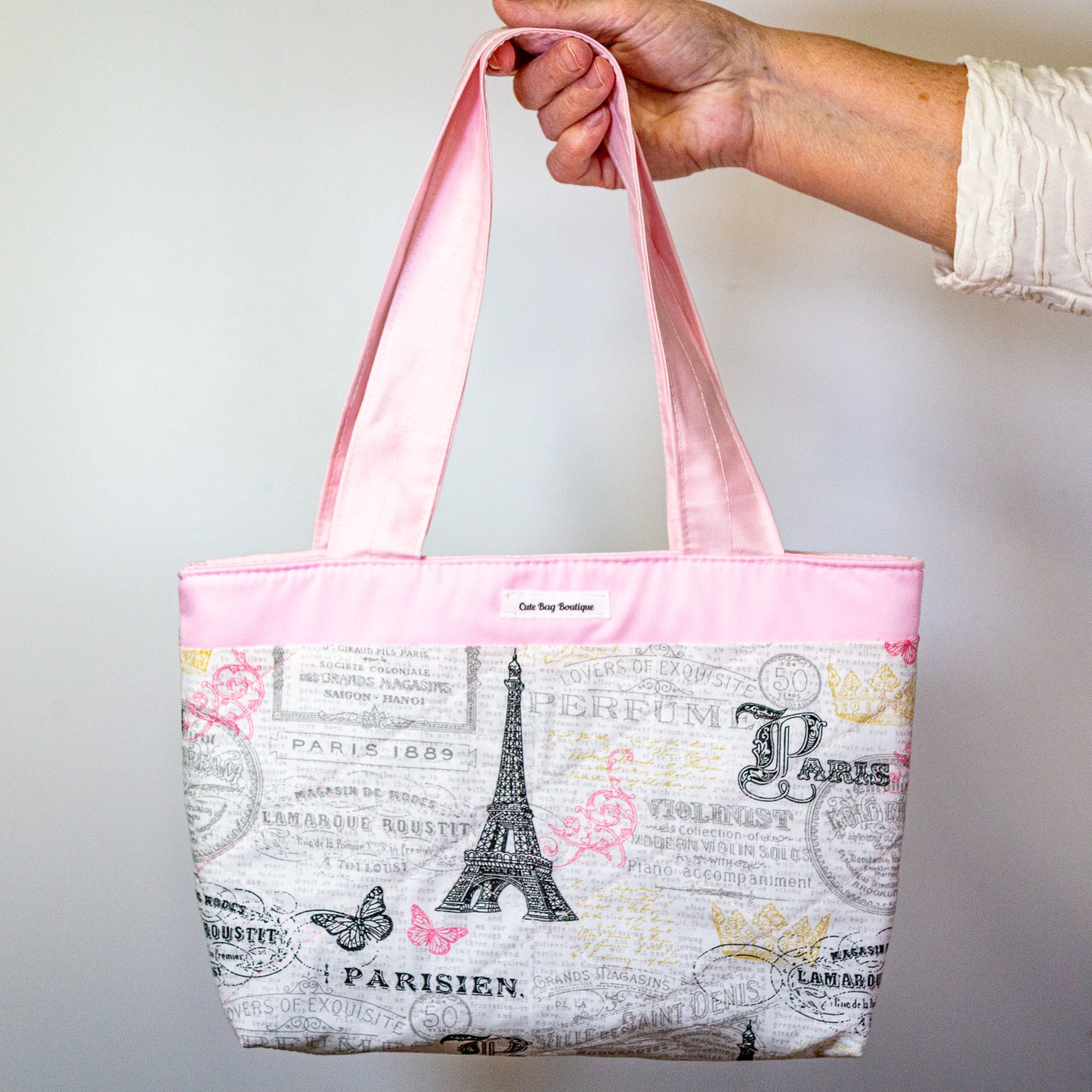 Quilted Paris Postage Bible Bag