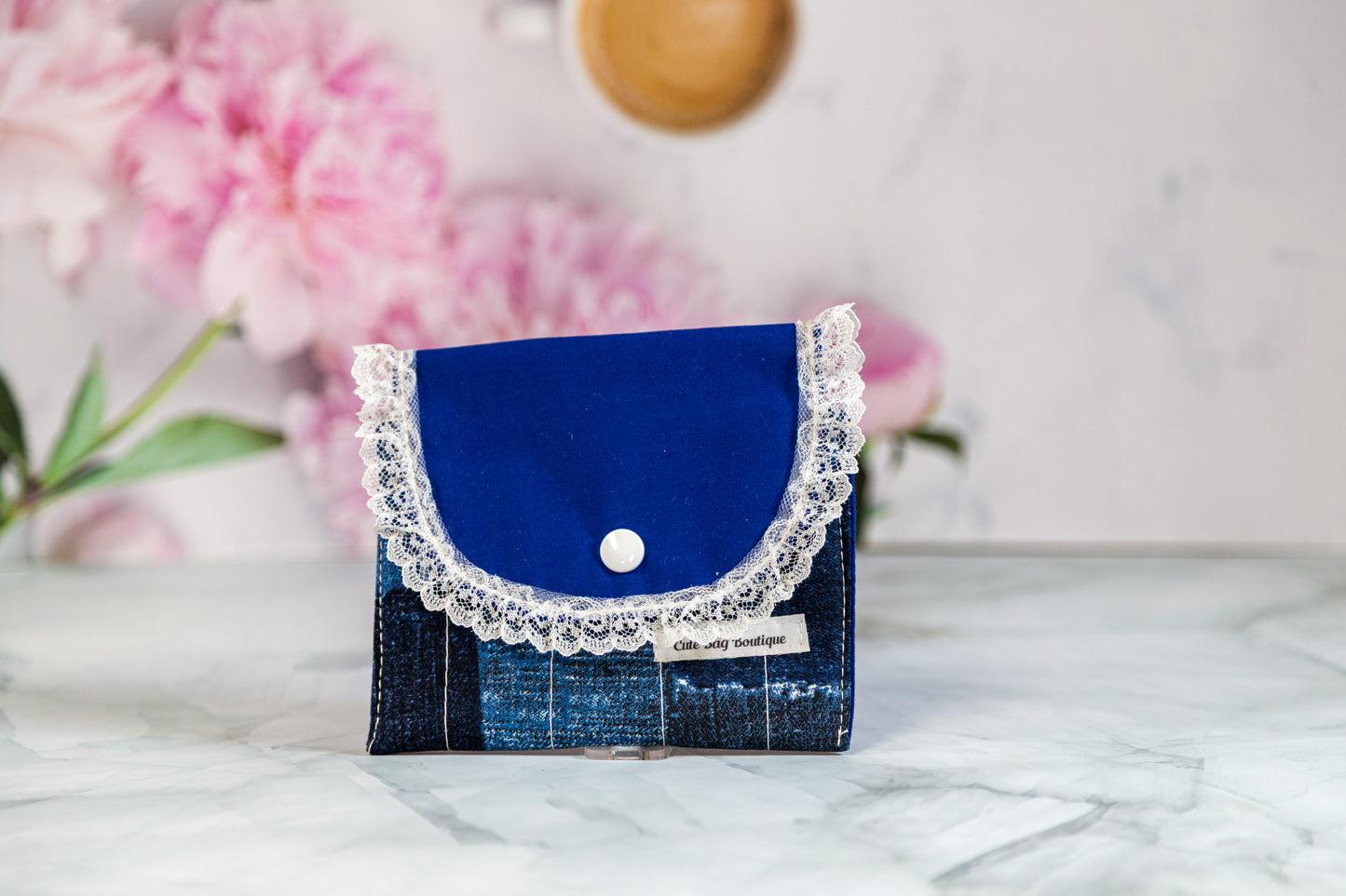 Denim Patches Quilted Pad Pouch
