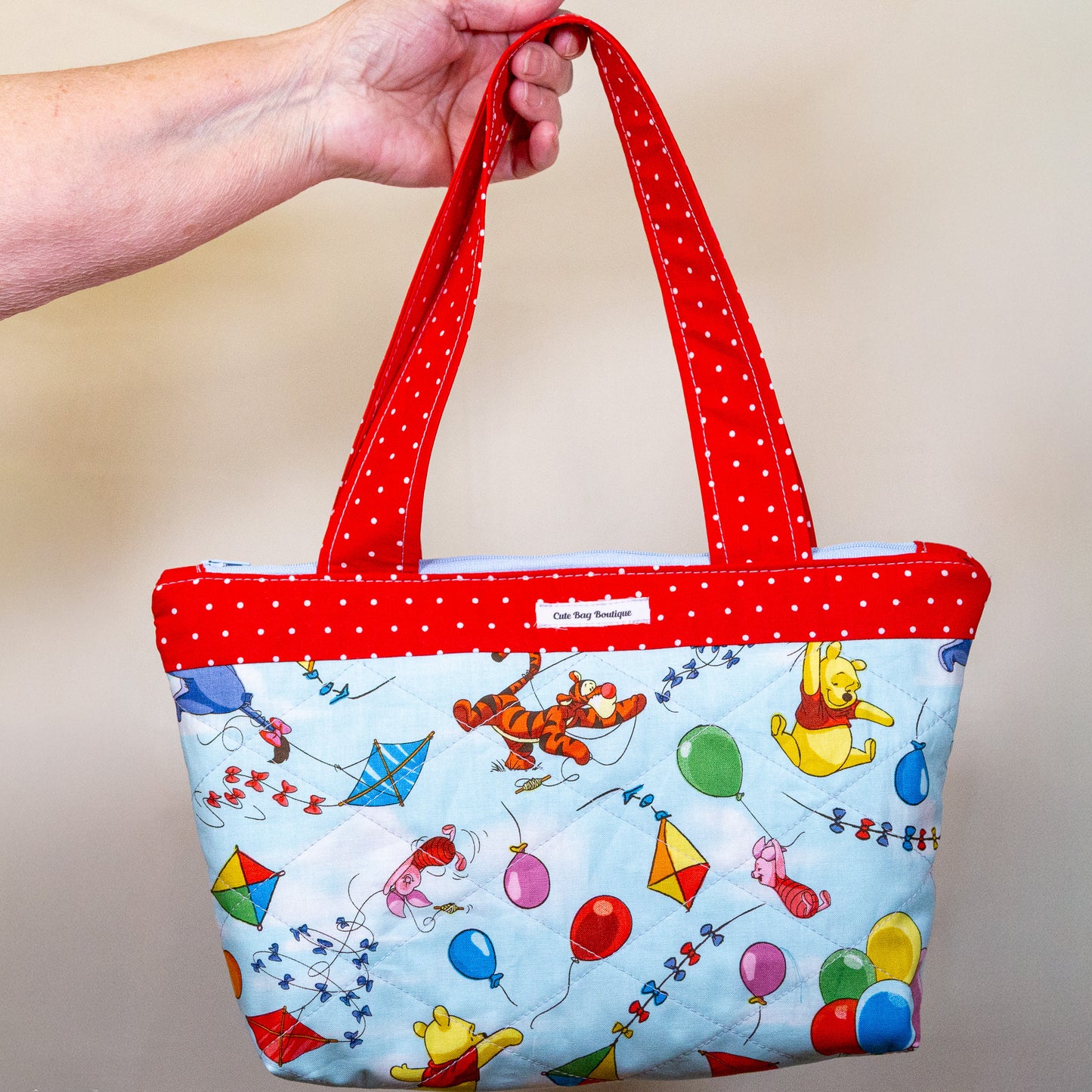 Quilted Winnie the Pooh Kid Tote Bag