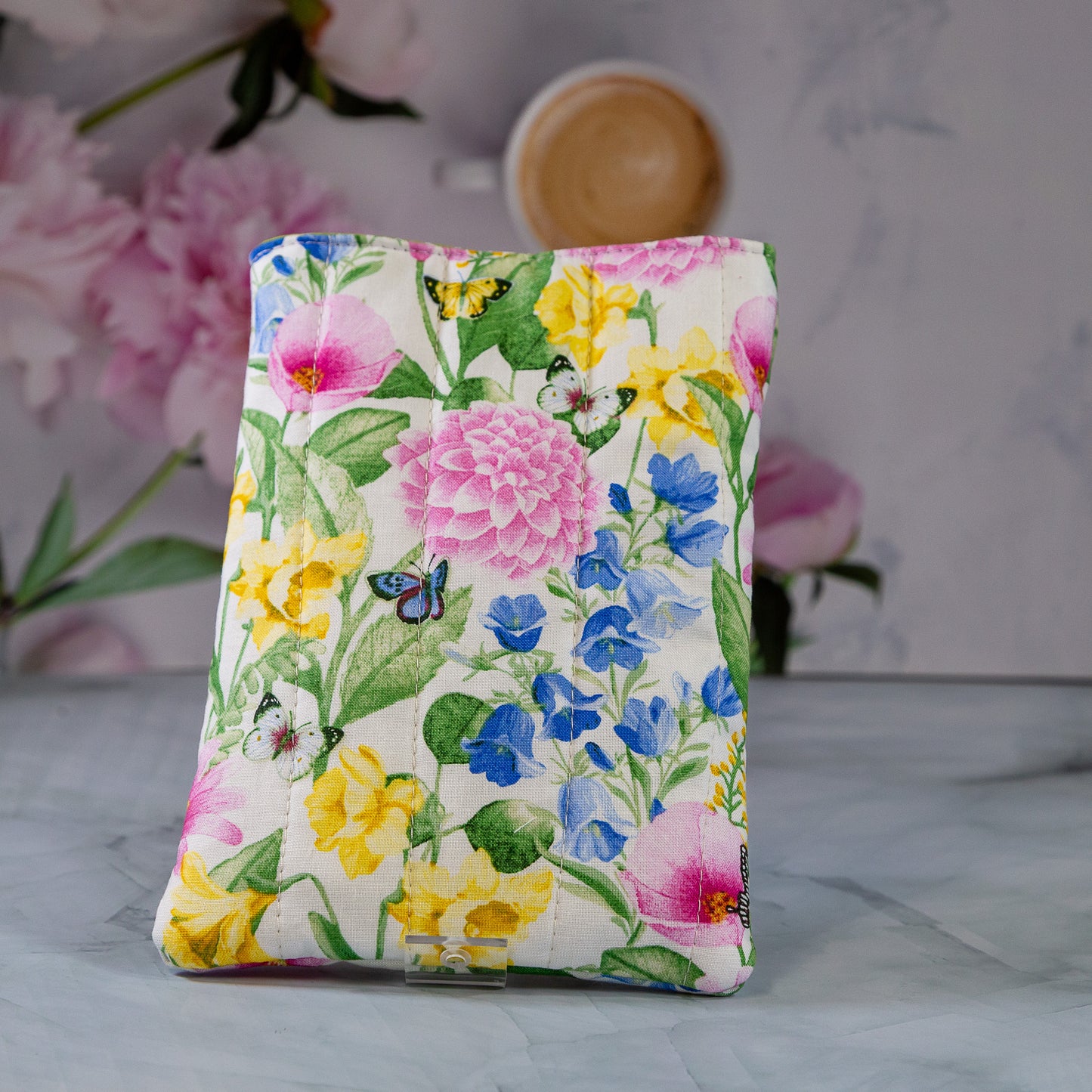 A Burst of Spring with a Bow Quilted Kindle Sleeve *Limited Edition*