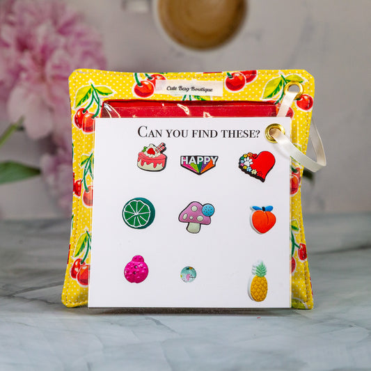 Bright Cherries I Spy Bag