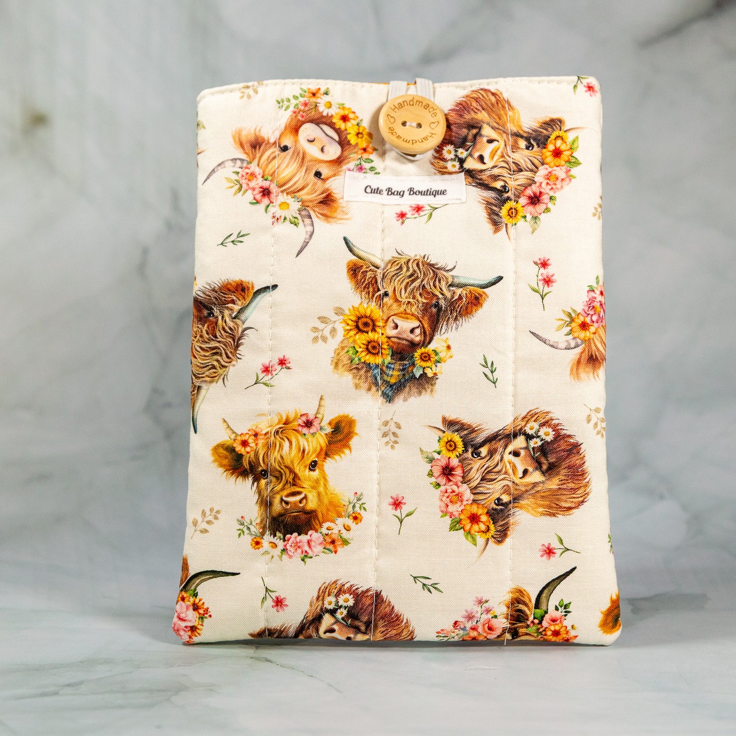 Highland Cow Quilted Kindle Sleeve *Limited Edition*