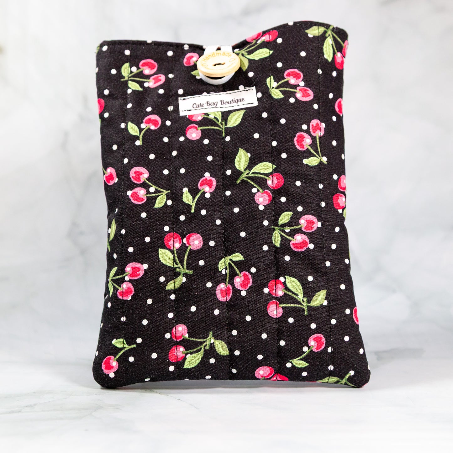 Black Cherries Quilted Kindle Sleeve *Limited Edition*