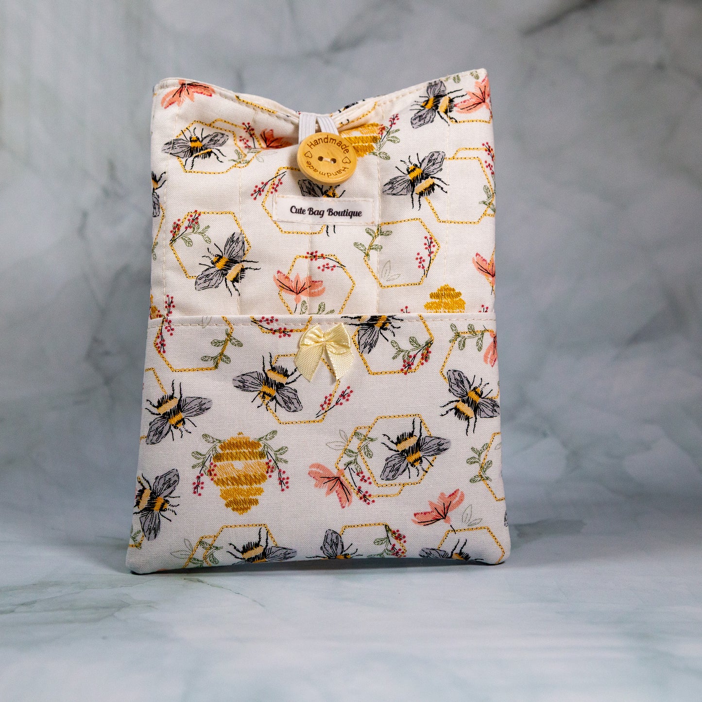 Embroidered Bee Quilted Kindle Sleeve *Limited Edition*