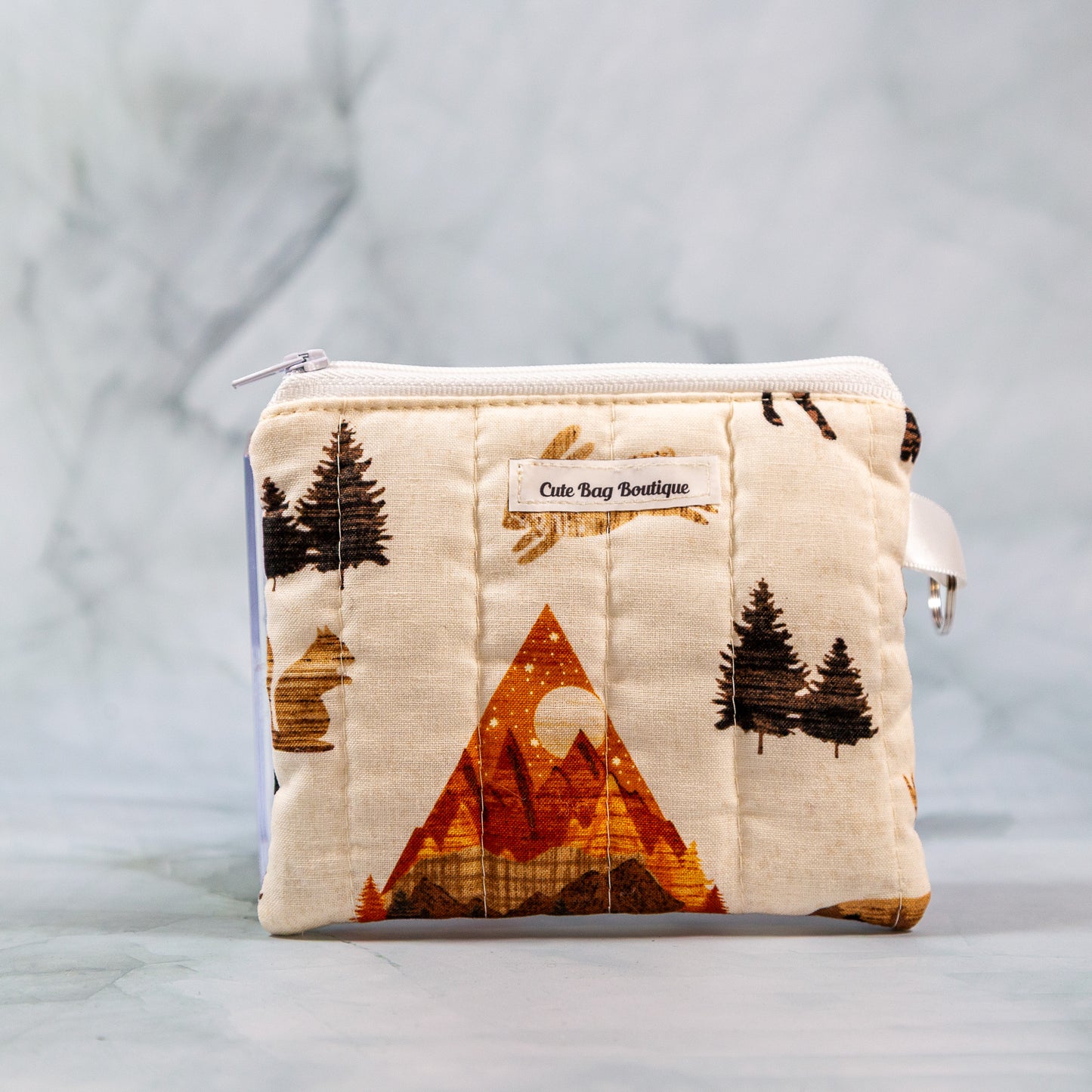 Sunset Mountains Quilted Keychain Wallet