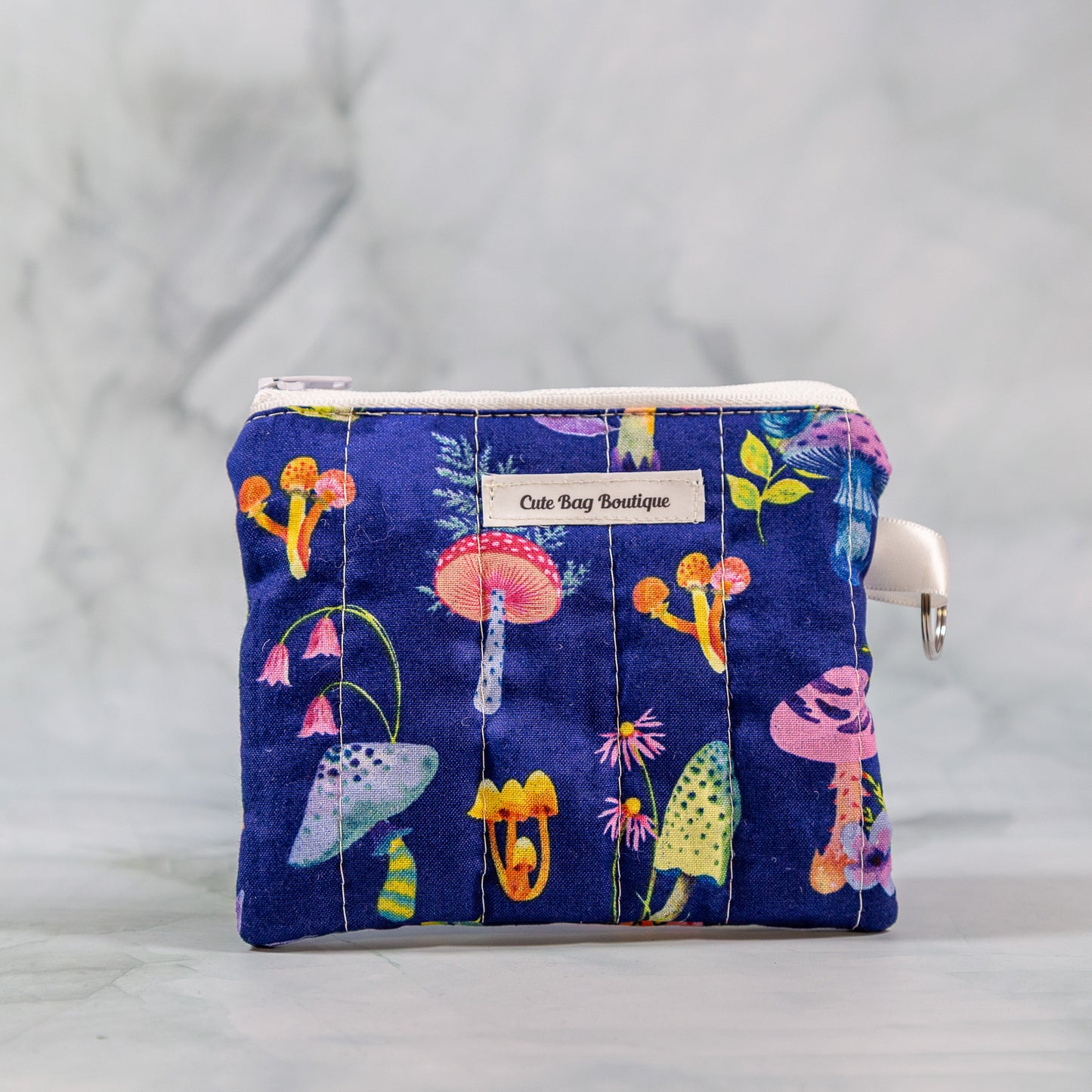 Magic MushroomsQuilted Keychain Wallet