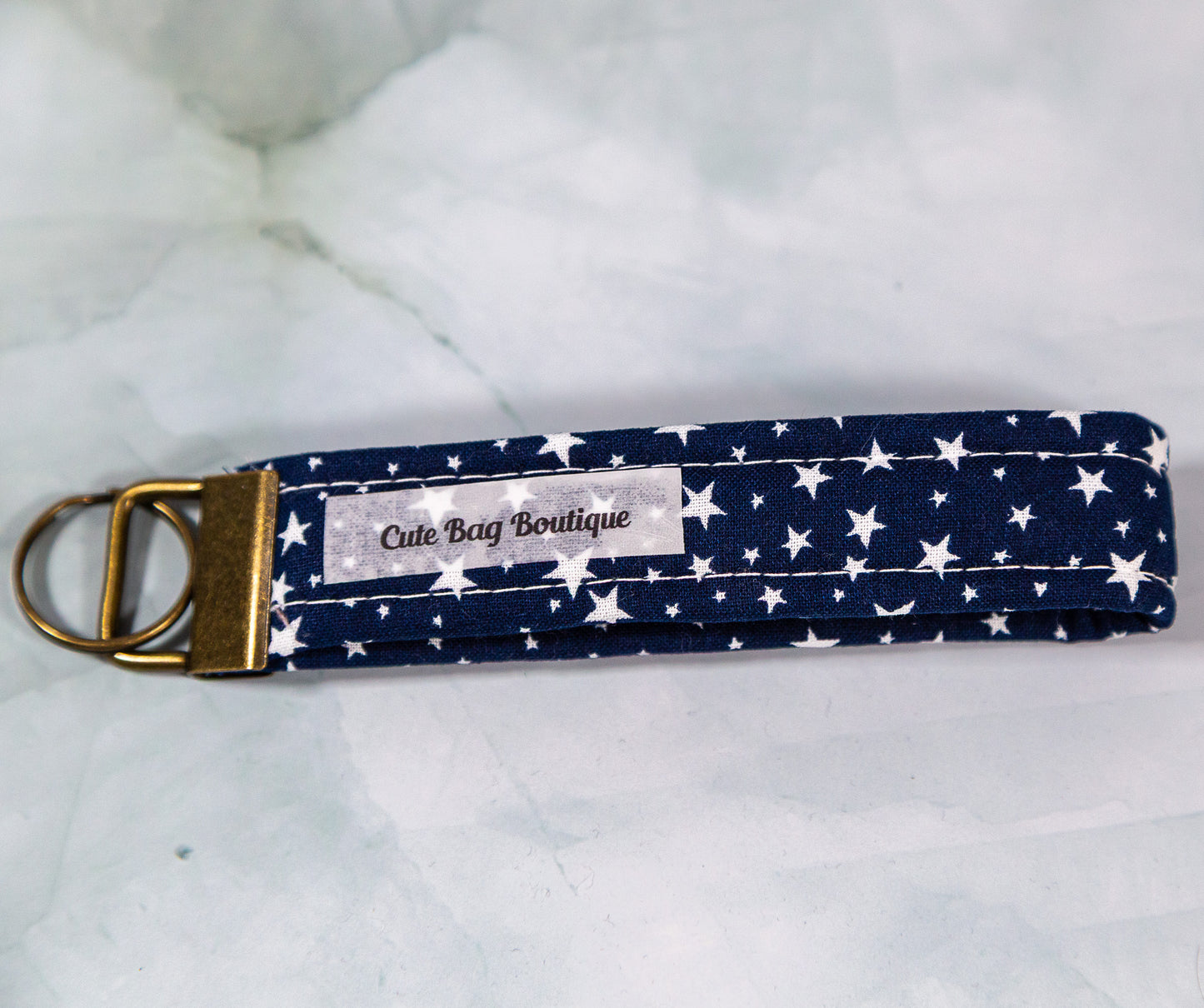 Starry Night Quilted Key Fob