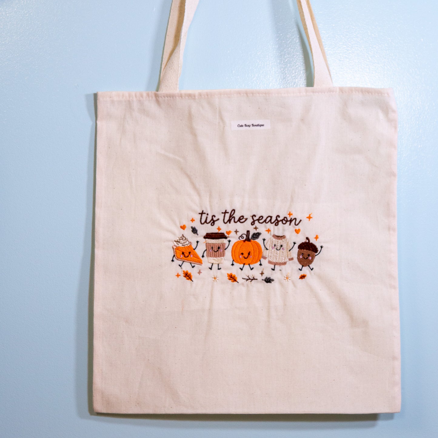 'Tis the Season Embroidered Tote Bag