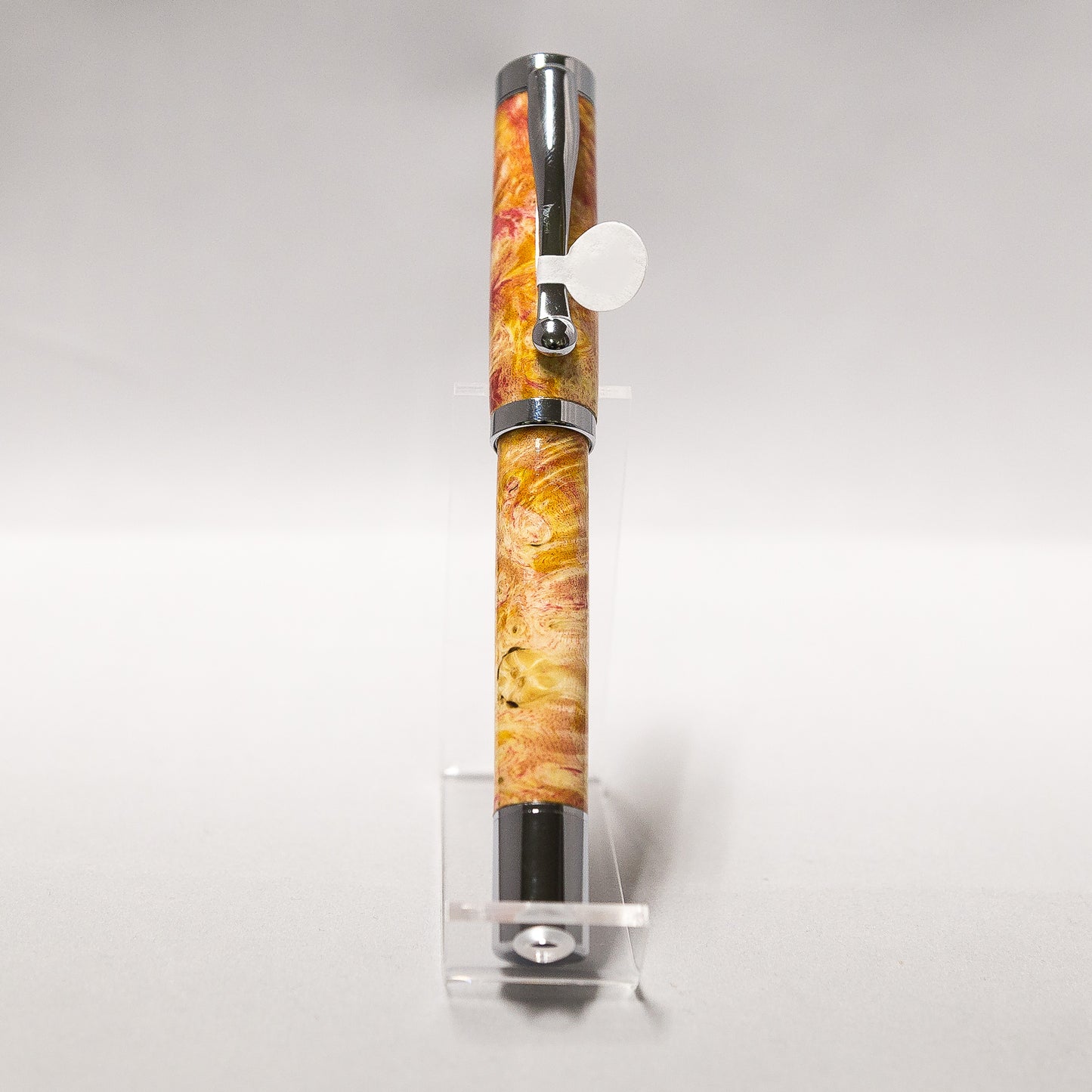 Atrax Fountain Pen Box Elder Burl Flame