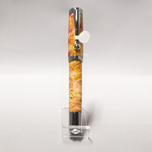 Atrax Fountain Pen Box Elder Burl Flame