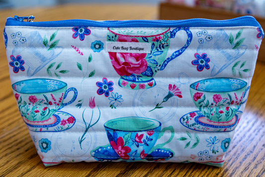 Afternoon Tea Quilted Cosmetic Bag