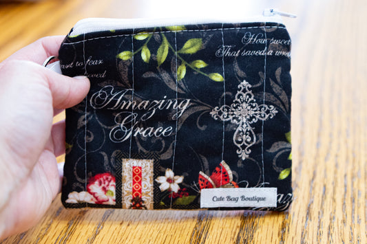Amazing Grace Quilted Keychain Wallet