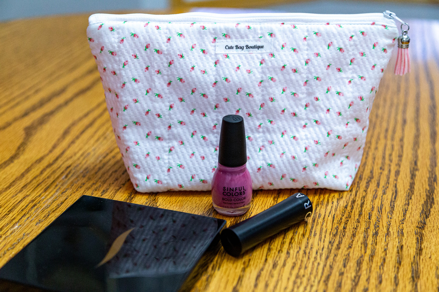 Rosebuds Quilted Cosmetic Bag *Limited Edition*