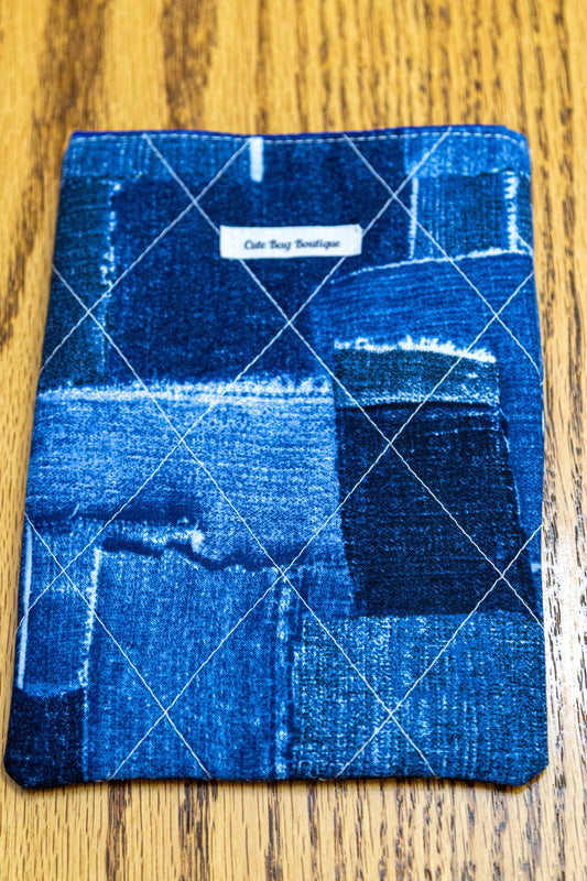 Denim Patches Quilted Kindle Sleeve