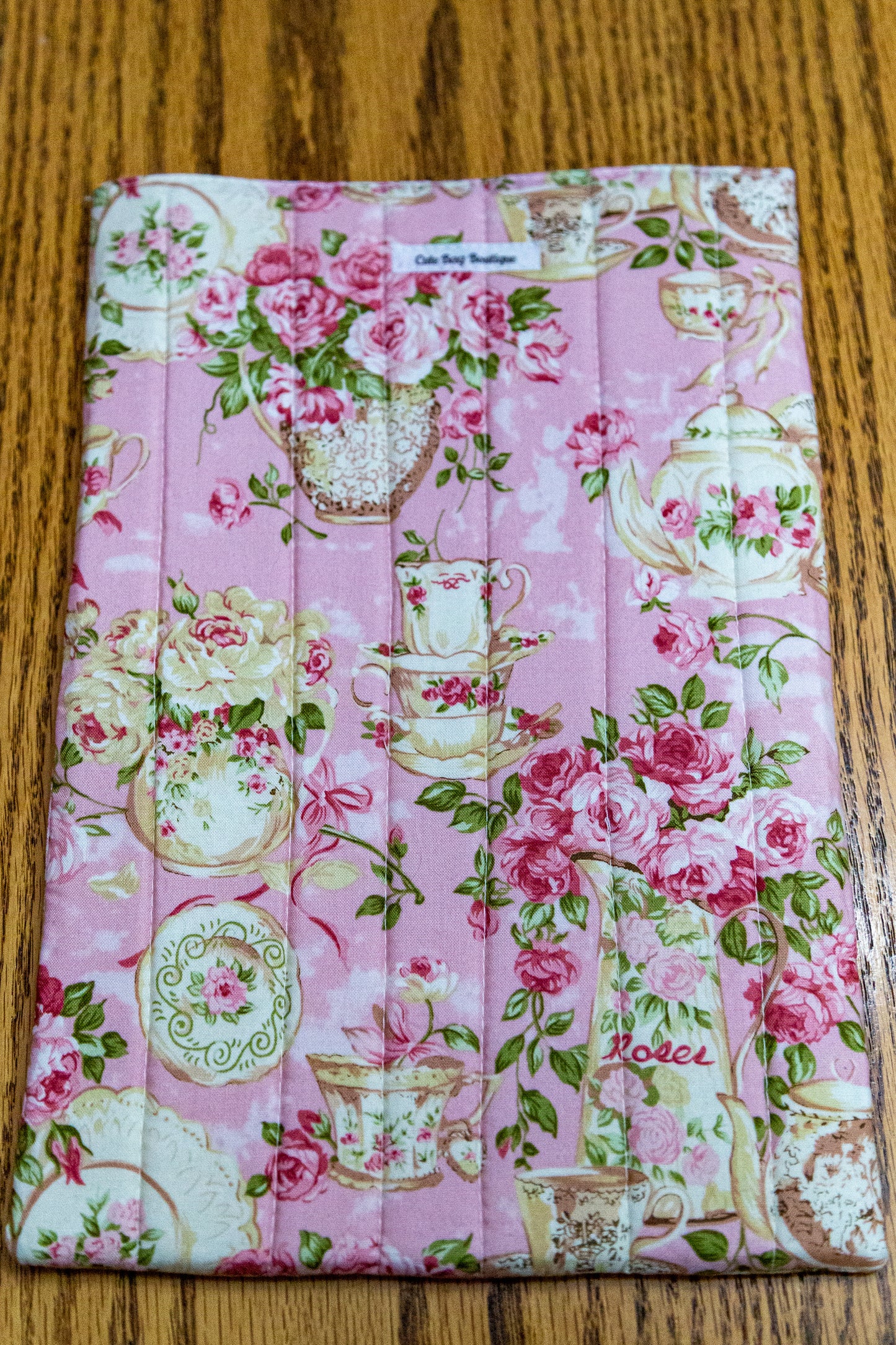Rose Garden Tea For Two Pink Tablet Sleeve