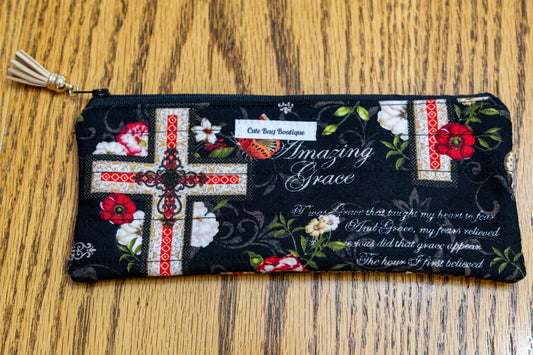 Amazing Grace Quilted Pencil/ Sunglasses Case