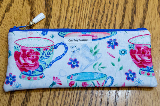 Afternoon Tea Quilted Pencil/ Sunglasses Case