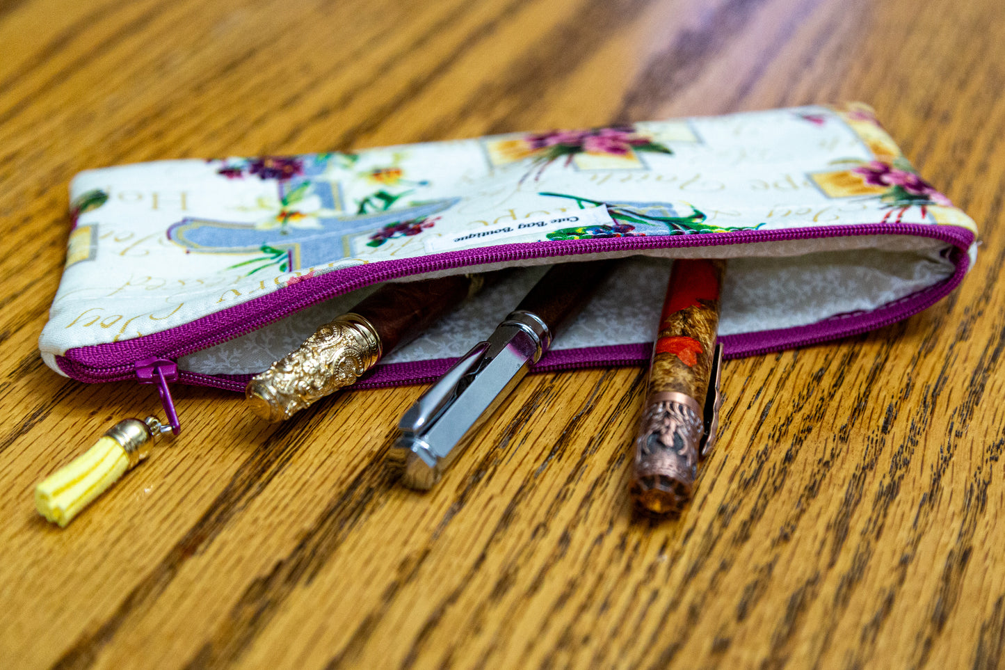 Hope, Faith, and Love Quilted Pencil/ Sunglasses Case