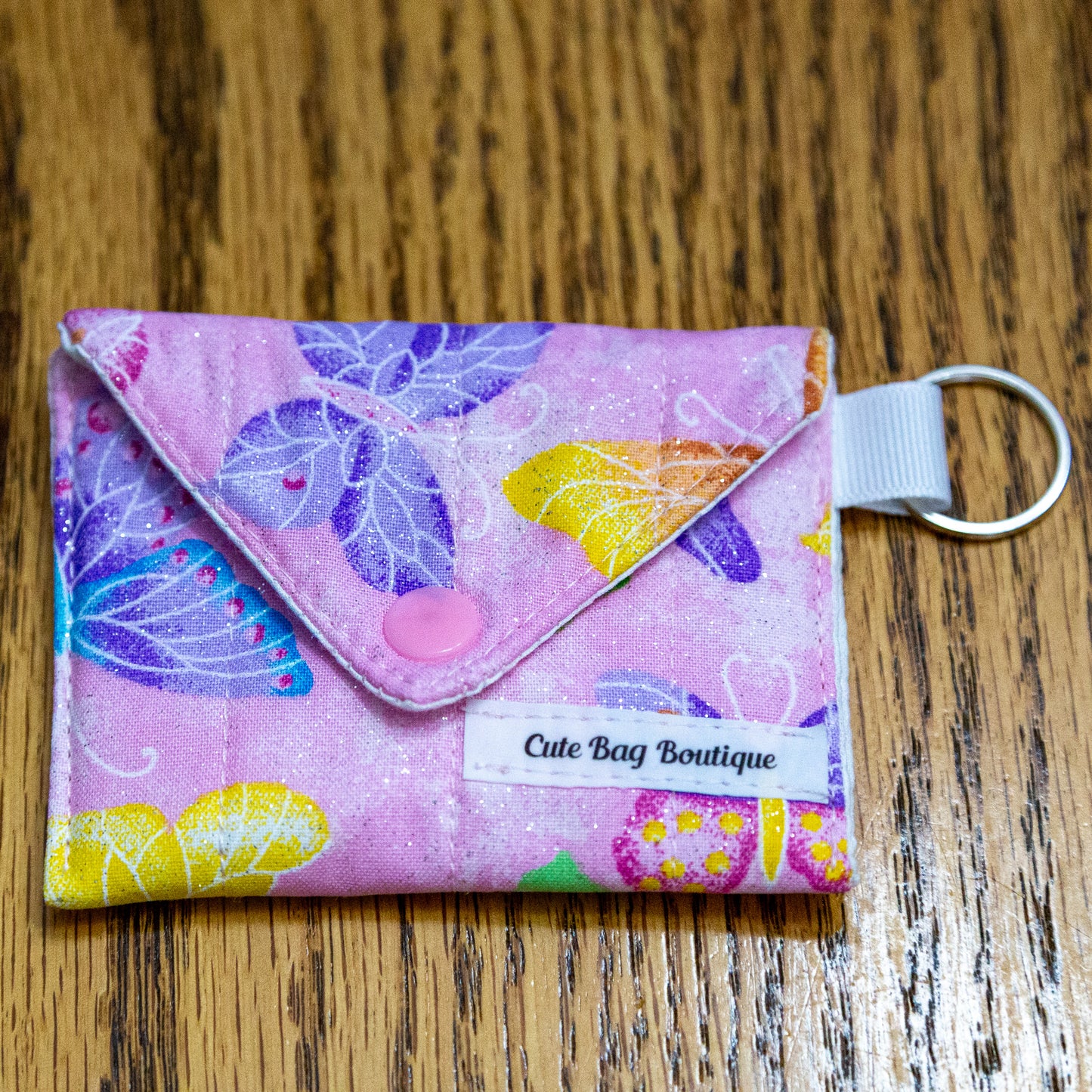 Bright Butterflies Quilted Earbud Case