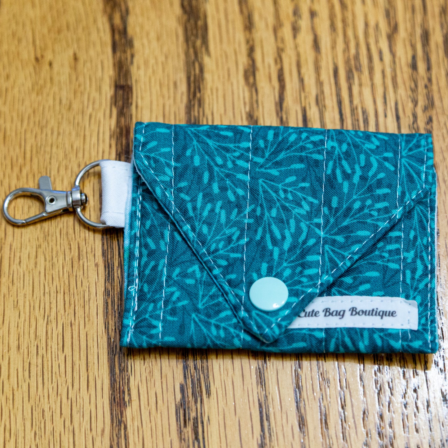 Teal Vines Quilted Earbud Case *Limited Edition*