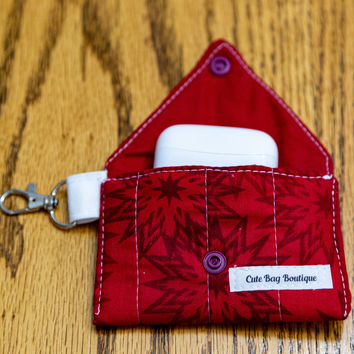 Red Fireworks Quilted Earbud Pro Case *Limited Edition*