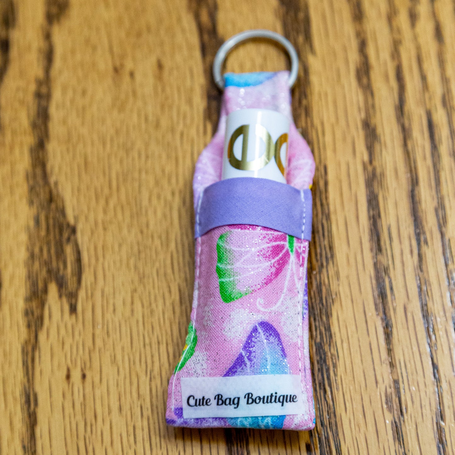 Bright Butterflies Chapstick Keychain