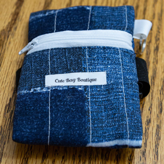 Denim Patches Water Bottle Wallet