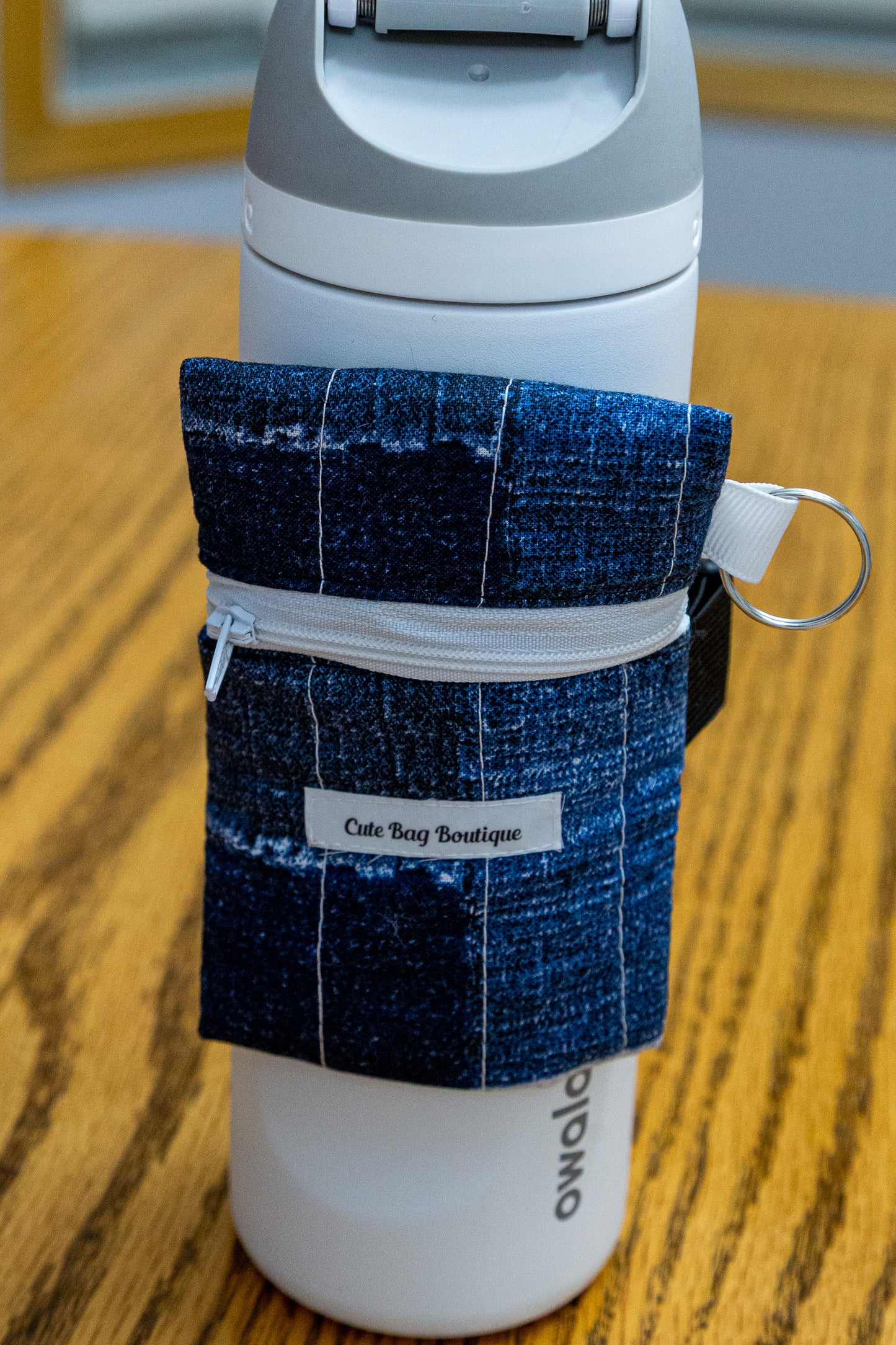 Denim Patches Water Bottle Wallet