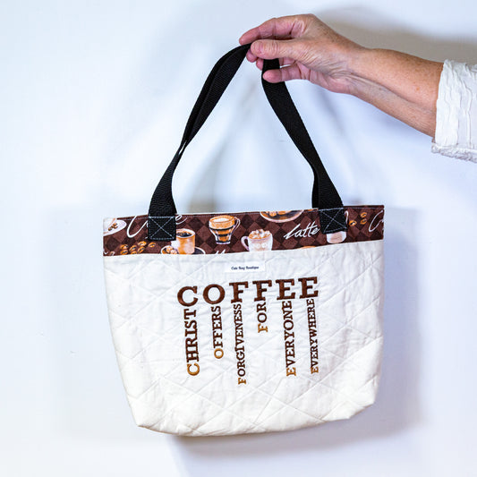 Embroidered Coffee Bible Bag