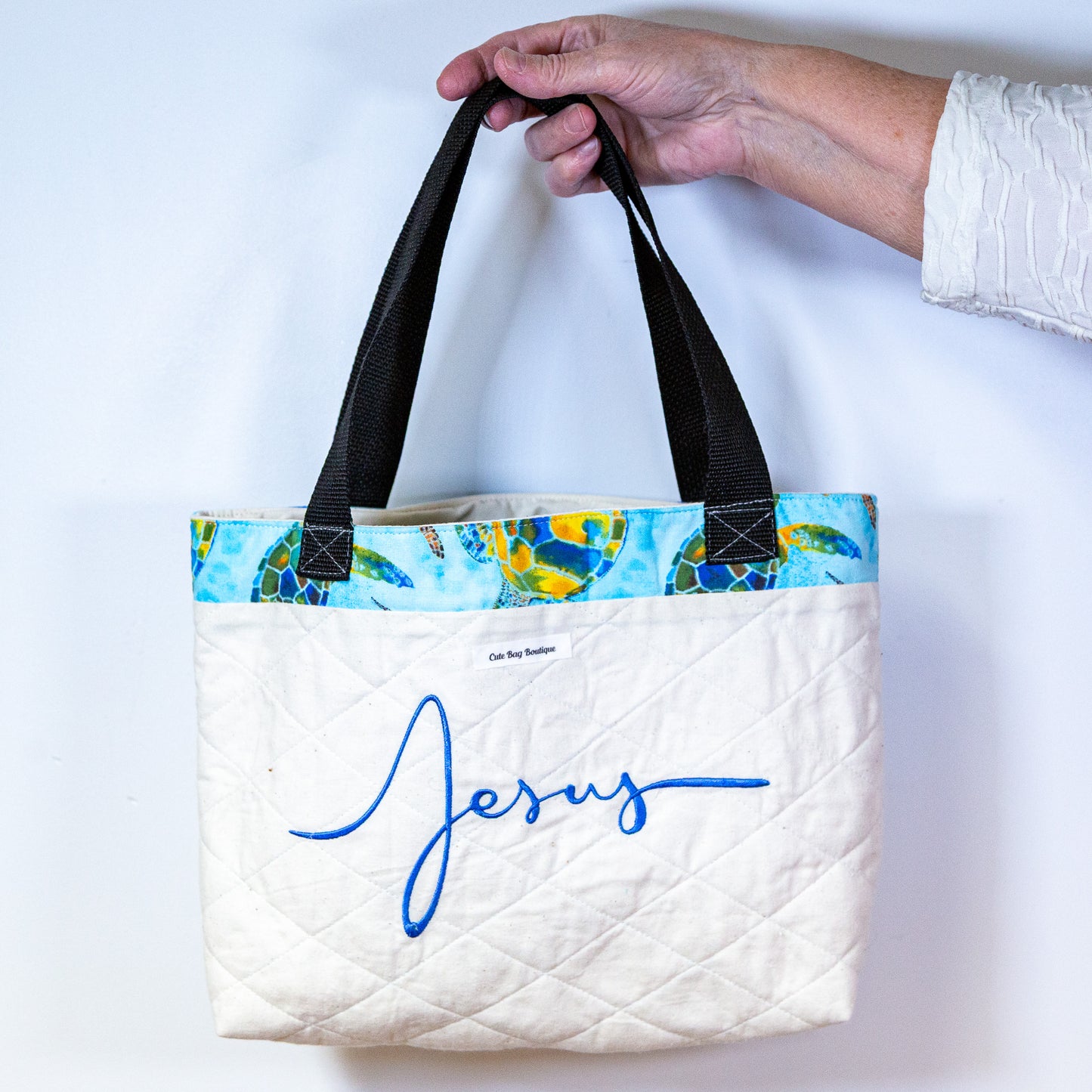 Embroidered Jesus Bible Bag