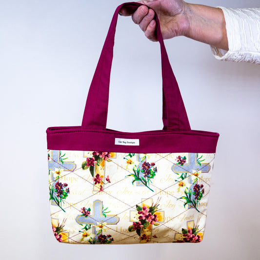 Quilted Faith Hope & Love Bible Bag/Mini Tote