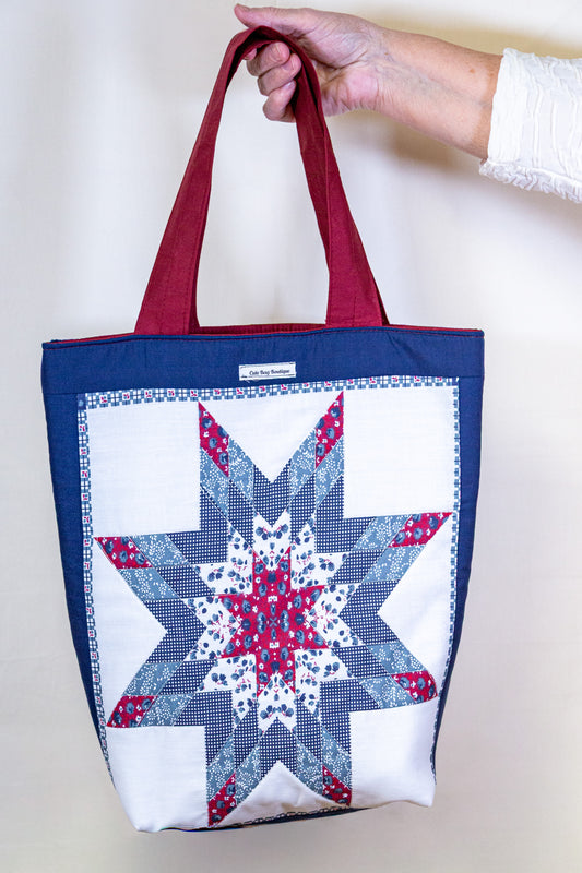 Quilted Lone Star Tote Bag