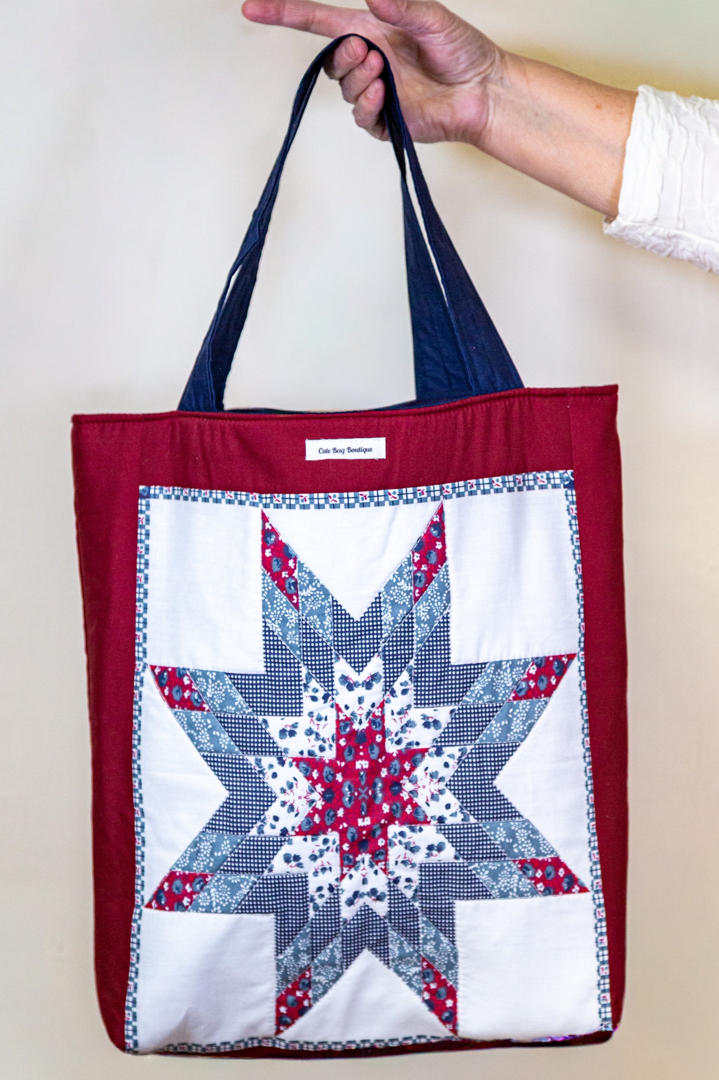 Quilted Lone Star Tote Bag
