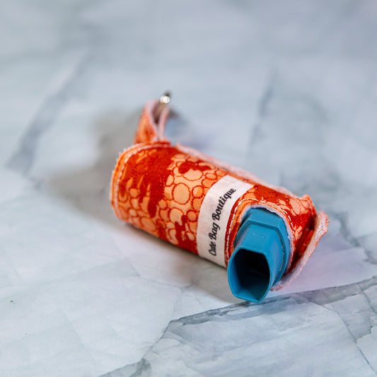 Orange Camo Inhaler Cover