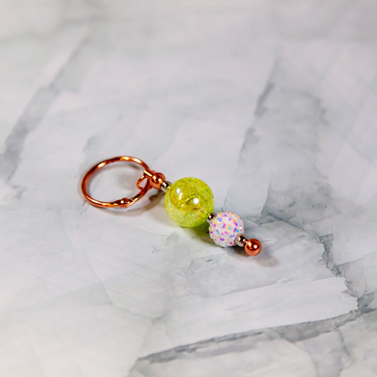 Green Sparkle Water Cup Charm