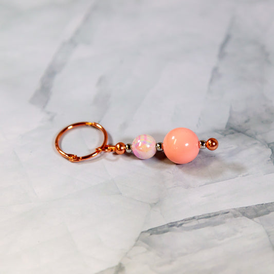 Pink Pearl Sparkle Water Cup Charm