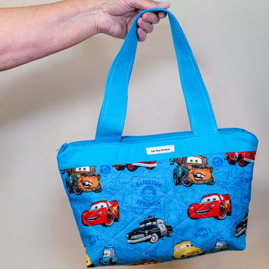 Quilted Cars Kid Tote Bag