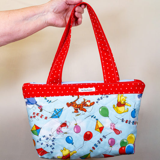 Quilted Winnie the Pooh Kid Tote Bag