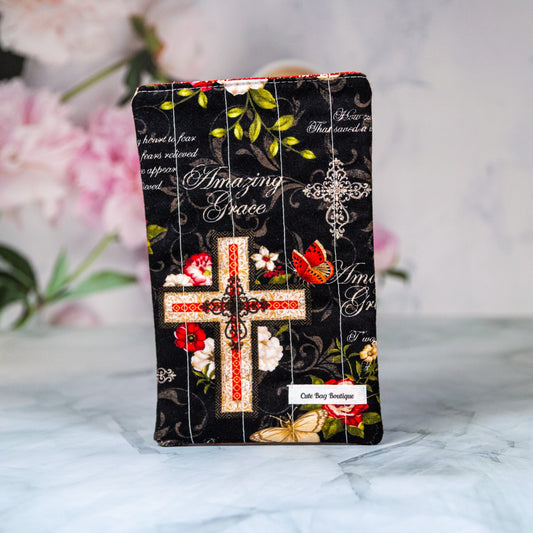 Amazing Grace Quilted Small Book Sleeve