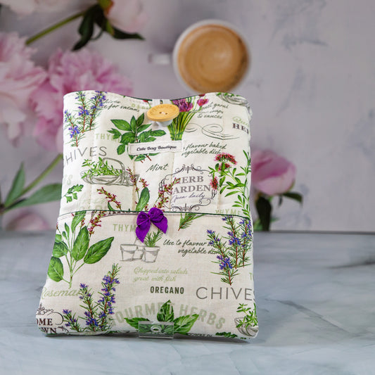 In the Garden with a Bow Quilted Kindle Sleeve *Limited Edition*
